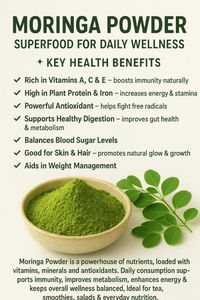 MORINGA POWDER 200g NATURALLY GROWN DIRECT FROM FARM 100% LEAF POWDER WITHOUT PRESERVATIVE AND WITHOUT ANY COLOR 1.395/G