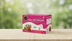 ROSE TULSI INFUSION – BOOST IMMUNITY & DETOX NATURALLY | AYURASH 100% NATURAL HERBS, HOMEMADE, 25 TEA BEGS