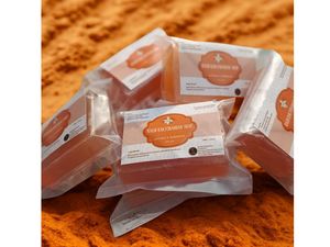 HALDI RAKTCHANDAN SOAP 100% HOMEMADE WITH PURE HERBS (SET OF 5 SOAP 100 -120G EACH) 0.59/g