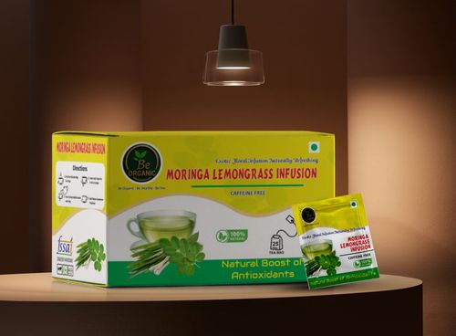 MORINGA LEMONGRASS INFUSION | HERBAL TEA FOR WELLNESS & IMMUNITY 100% NATURAL & HOMEMADE 25 TERA BEGS